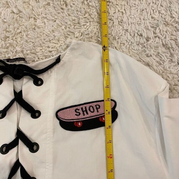 Zara Trafaluc Patch Blouse. Multicolor. Large - Picture 10 of 10